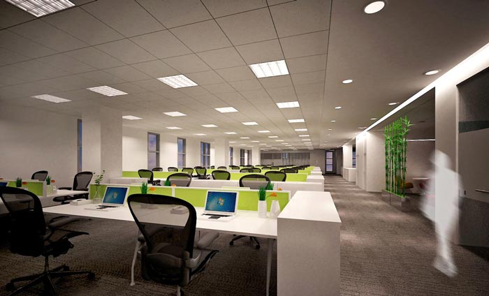 专业办公室装修中色彩和光线的搭配很重要